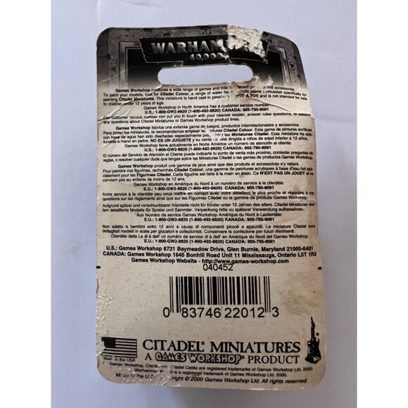Warhammer 40k Chaos Marine Icon Bearer Citadel ©2000 Games Workshop SEALED - Picture 4 of 6